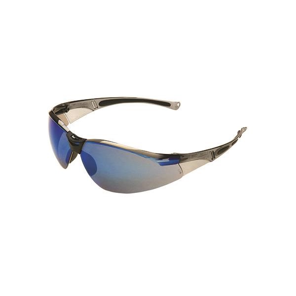 Honeywell Uvex® A800 Series Eyewear, Gray Frame, Blue Mirror Lens, 1/Each