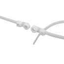 ACT Mounting Hole Cable Ties, Natural, 100/Pkg
