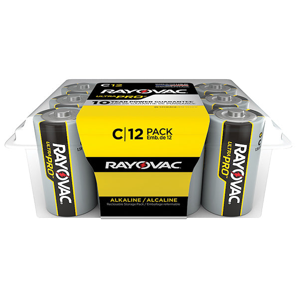 Rayovac® Ultra Pro™ C Alkaline Batteries, Contractor Pack, 12/Pkg