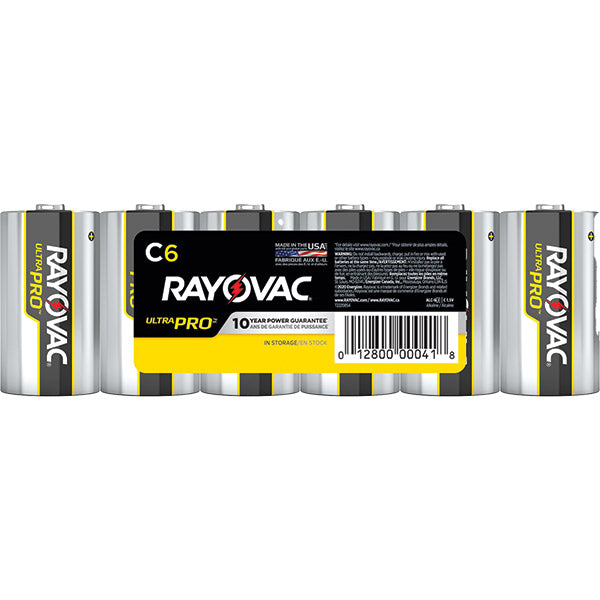 Rayovac® Ultra Pro™ C Alkaline Batteries, Shrink Wrapped, 6/Pkg