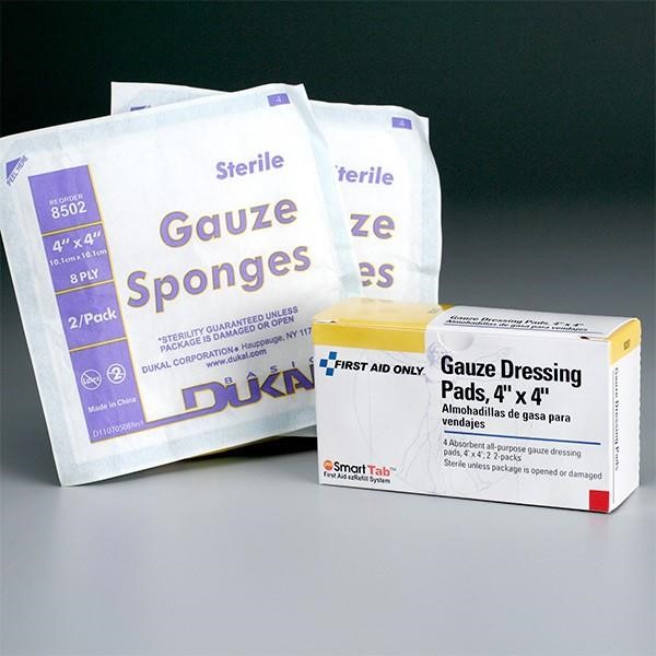 Gauze Pads, 4" x 4", 4/Box