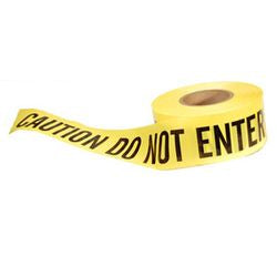 Presco Barricade Tape, 2 mil, "Caution Do Not Enter", Yellow, 8/Case