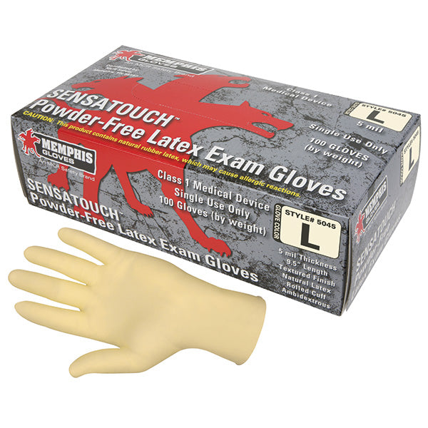 MCR Safety® SensaTouch™ Disposable Latex Gloves, X-Large, Natural, 100/Box