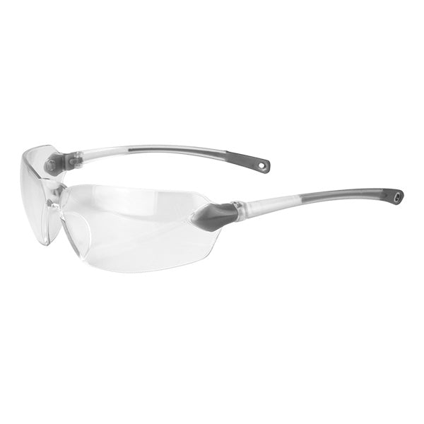 Radians® Balsamo™ Safety Eyewear, Clear/Red Frame, Clear Lens, 1/Each