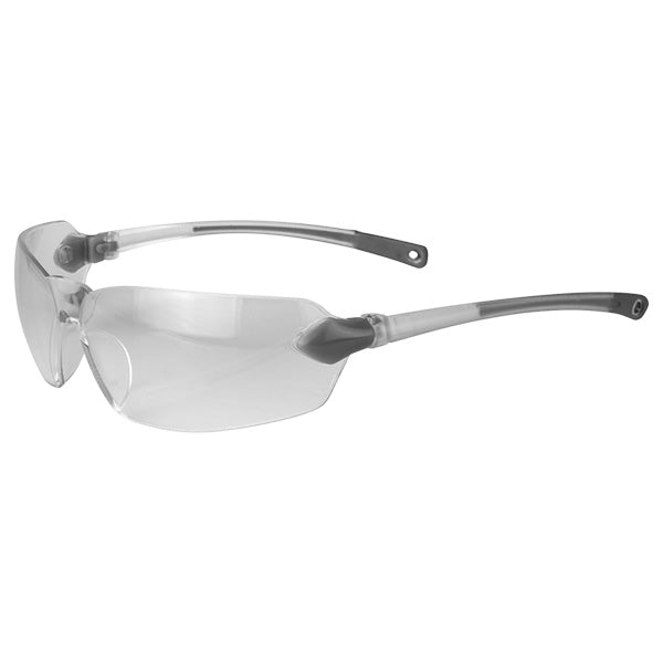 Radians® Balsamo™ Safety Eyewear, Clear/White Frame, Indoor/Outdoor Lens, 1/Each