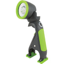 Blackfire® 3AAA LED Clamplight w/ Batteries, Black/Green, 1/Each