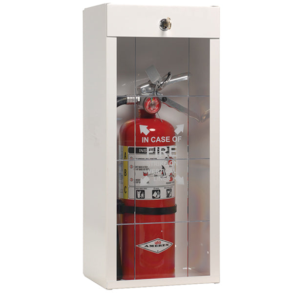JL Industries Classic Series Metal Extinguisher Cabinet, 19 13/16"H x 8 1/2"W x 6 1/4"D, White, 2/Box