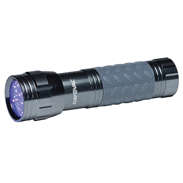 Rayovac® Brite Essentials™ 3AAA UV Stain Detector LED Blacklight Flashlight, Black, 1/Each