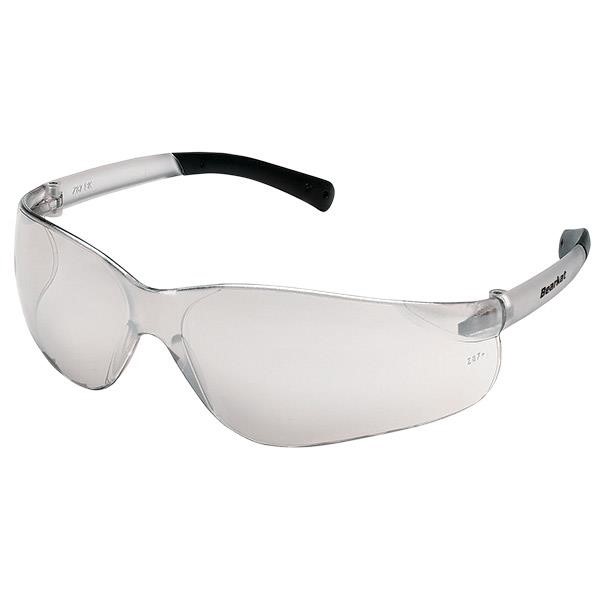 MCR Safety® BearKat® Eyewear, Clear Frame, Indoor/Outdoor Clear Mirror Lens, 1/Each