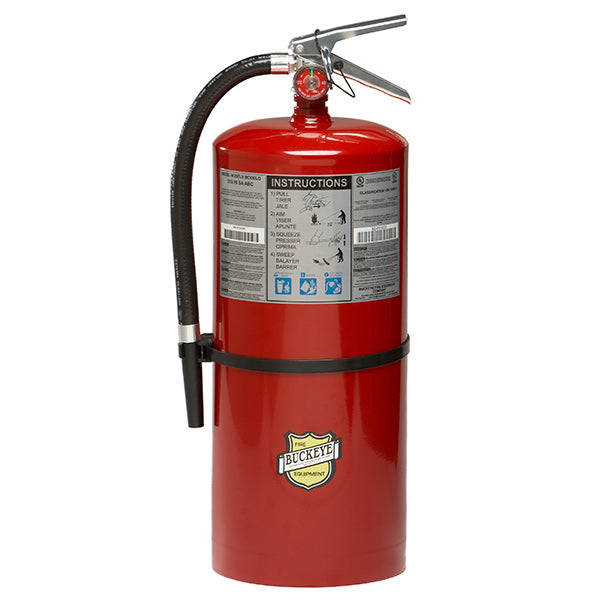 Buckeye 20 lb ABC Portable Fire Extinguisher w/ Auminum Valve & Wall Mount, 21 1/4"H x 8 3/4"W x 7 1/2"D, 10A:120B:C, 1/Each