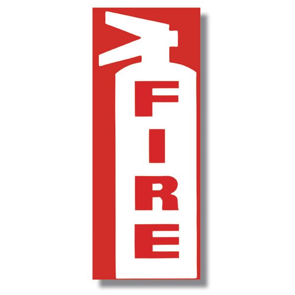 Die-Cut "Fire" Extinguisher Sign