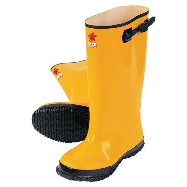 MCR Safety® 17" Rubber Slush Boots, Size 14, Yellow/Black, 1/Pair