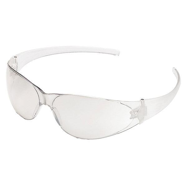 MCR Safety® CK1 Series Eyewear, Clear Frame, Indoor/Outdoor Clear Mirror Coated Lens, 1/Each