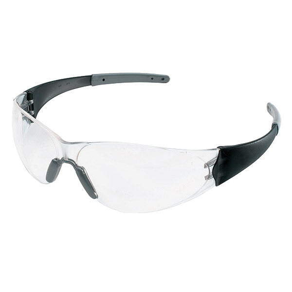 MCR Safety® Checkmate® 2 Eyewear, Smoke Temple & Nosepiece, Clear Lens, 1/Each