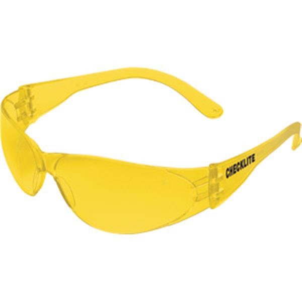 MCR Safety® Checklite® Eyewear, Amber Frame & Lens, 1/Each