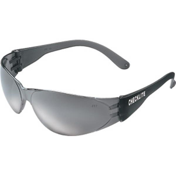 MCR Safety® Checklite® Eyewear, Silver Frame, Silver Mirror Lens, 1/Each