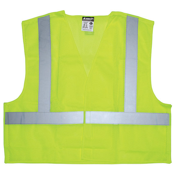 MCR Safety® Luminator™ Class 2 Breakaway Mesh Vest, 2X-Large, Lime, 1/Each