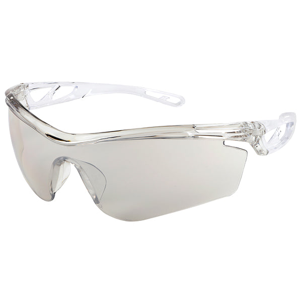 MCR Safety® Checklite® CL4 Eyewear, Clear Frame, Indoor/Outdoor Clear Mirror Scratch-Resistant Lens, 1/Each