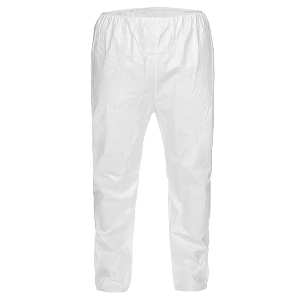 Lakeland MicroMax® NS Pants w/ Elastic Waist & Open Ankless, Large, White, 50/Case