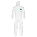Lakeland MicroMax® NS Coveralls w/ Hood & Elastic Wrists & Ankles, 2X-Large, White, 25/Case