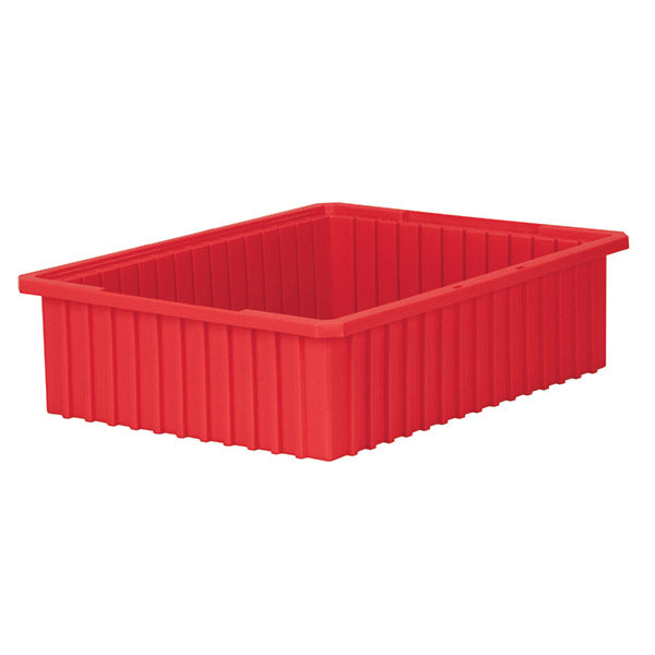 Akro-Mils® Akro-Grid Dividable Grid Container, 22 3/8"L x 6"H x 17 3/8"W, Red, 1/Each