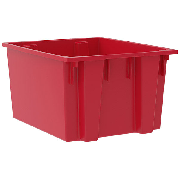 Akro-Mils® Nest & Stack Tote, 23 1/2"L x 13"H x 19 1/2"W, Red, 1/Each