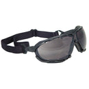 Radians® Dagger™ Foam Lined Safety Goggles, Black Frame, Smoke Lens,  12/Pkg