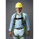 Honeywell Miller® DuraFlex™ Harness w/ Friction Buckle Shoulder & Tongue Buckle Leg Straps, Universal, Lime/Black, 1/Each