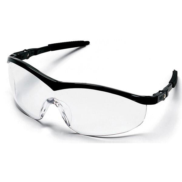 MCR Safety® ST1 Series Eyewear, Black Frame, Clear, Anti-Fog Lens, 1/Each