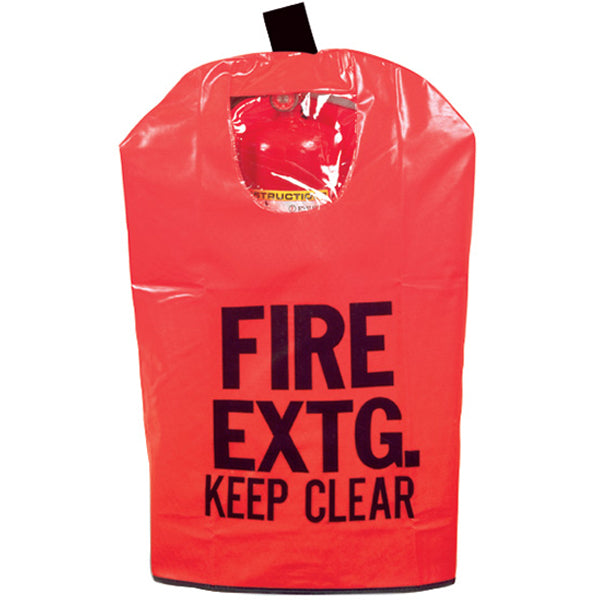 Extinguisher Cover w/ Window, 20" x 11 1/2", Red, 1/Each