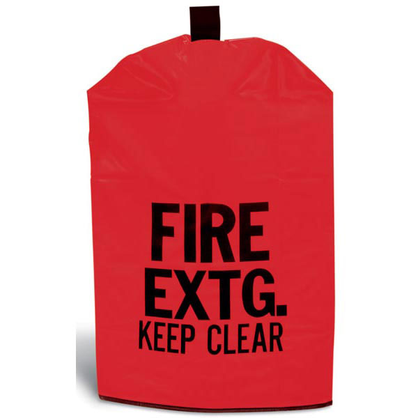 Heavy-Duty Extinguisher Cover, 20" x 11 1/2", Red, 1/Each