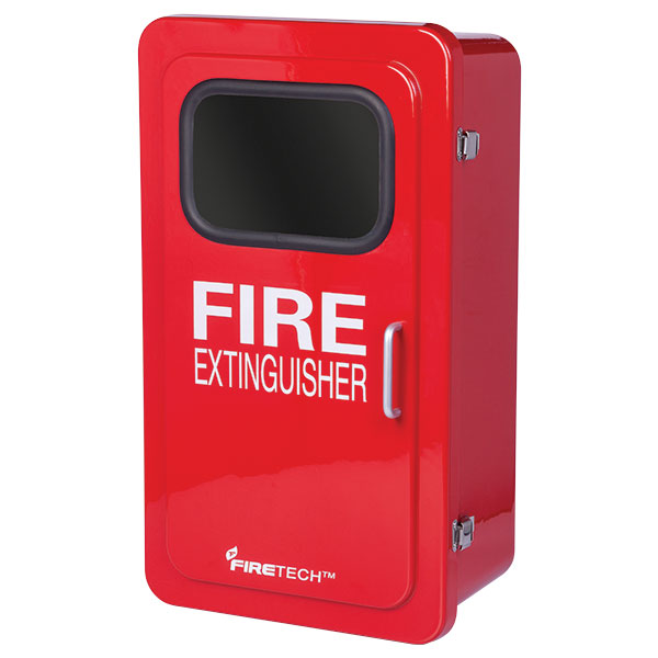 FireTech™ Fiberglass Extinguisher Cabinet, 27 1/8"H x 15 3/4"W x 10 1/2"D, Red, 1/Each