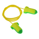 Radians® Deterrent® 32 Disposable Foam Earplugs, Corded, Yellow/Green, 100/Box