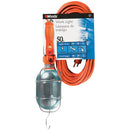 Southwire® Trouble Light w/ Outlet, & Metal Guard, 18 ga, 50', Orange, 1/Each