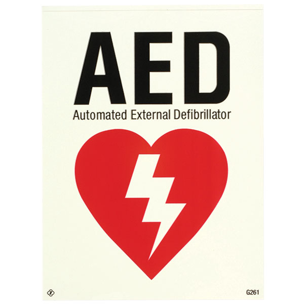 Glow-In-The-Dark AED Sign