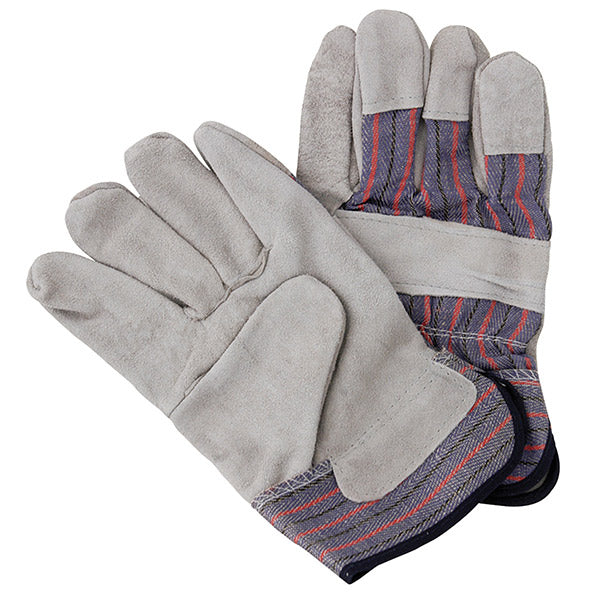 TruForce™ Split Leather Palm Gloves, X-Large, Spriped/Gray, 12/Pair