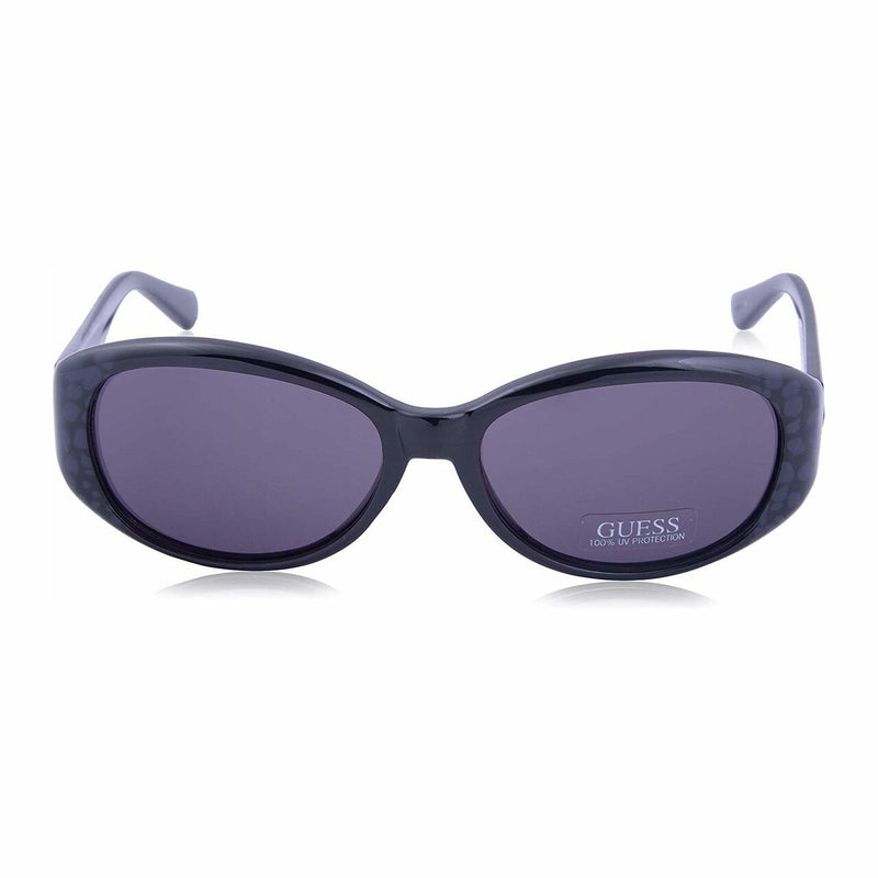 Guess GU7220-BLK-3 Black Oval Grey Lens Women's Plastic Sunglasses