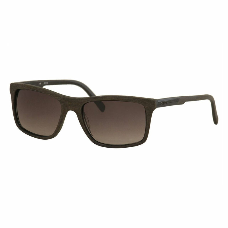 Guess GU6805-DKBRN-35 Dark Brown Rectangular Grey Gradient Lens Sunglasses