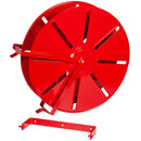 FireTech™ High-Capacity Heavy-Duty Hose Reel (For 1 1/2" Rack 300', SJ 200', & DJ 150' or 2 1/2" Rack 150', SJ 100', & DJ 75' Hose), 30"L x 25"H x 8 3/4"W, Red, 1/Each