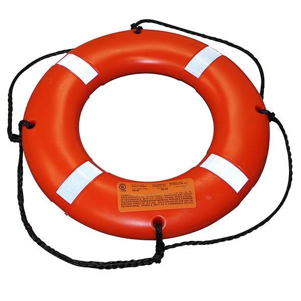 Stearns® Ring Buoy, Reflective, 24", Orange, 1/Each