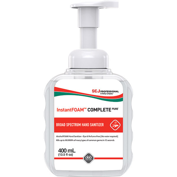 SC Johnson Professional® InstantFOAM™ Complete Hand Sanitizer, 400 ml Bottles, 6/Case (1 Pump Bottle, 5 Capped Bottles)