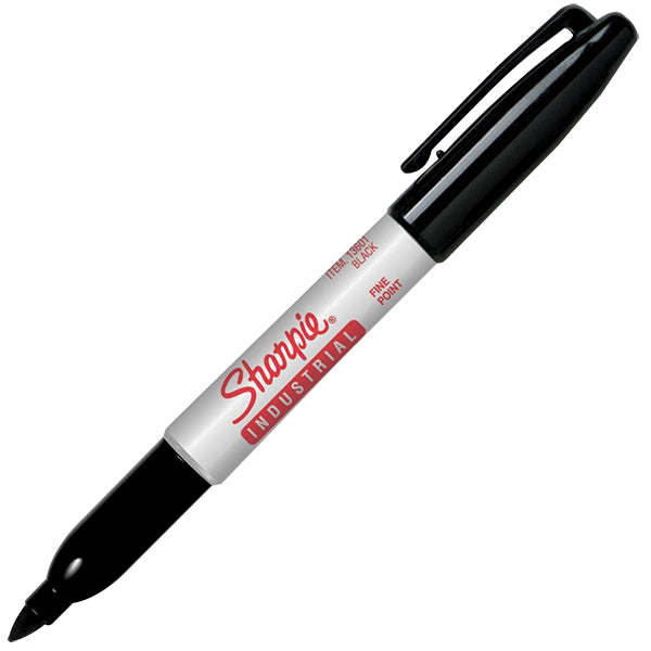 Sharpie® Industrial Permanent Marking Pen, Fine, Black, 1/Each