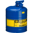 Justrite® Type I Safety Can, 5 gal, Blue, 1/Each