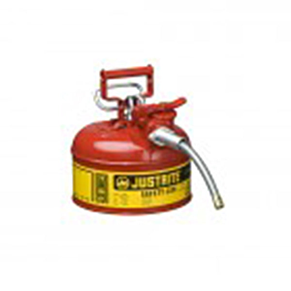Justrite® Type II Safety Can, 1 gal, 5/8" Hose, Red, 1/Each