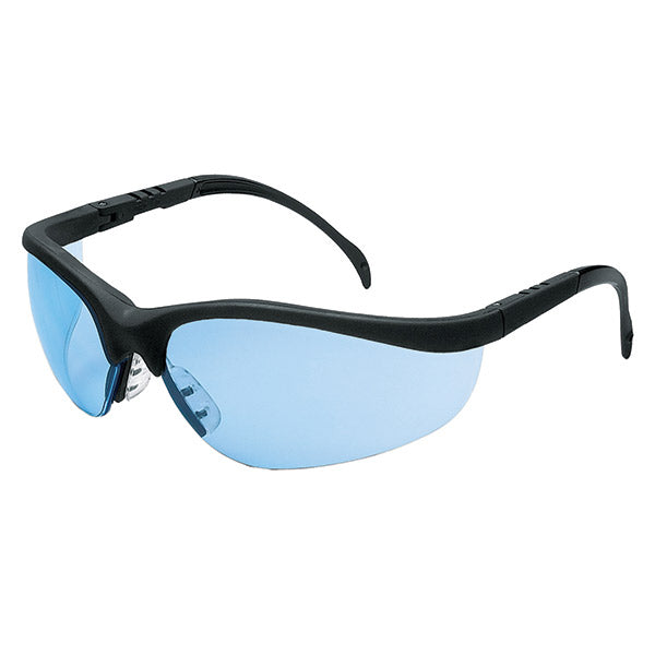 MCR Safety® Klondike® Eyewear, Black Frame, Light Blue Lens, 1/Each