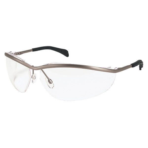 MCR Safety® Klondike Metal® Eyewear, Metal Frame, Clear Lens, 1/Each