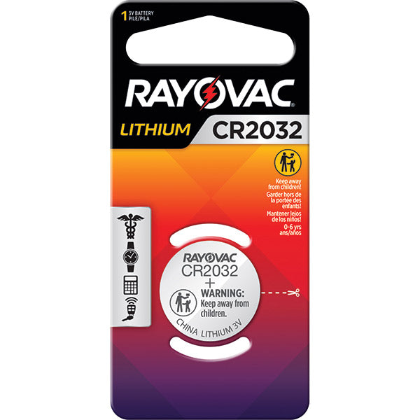 Rayovac® 2032 3V Lithium Coin Cell Keyless Entry Battery, 1/Each