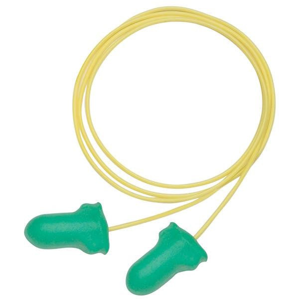 Honeywell Howard Leight Maximum Lite® Single-Use Earplugs, Cotton Corded, Green, 100/Box