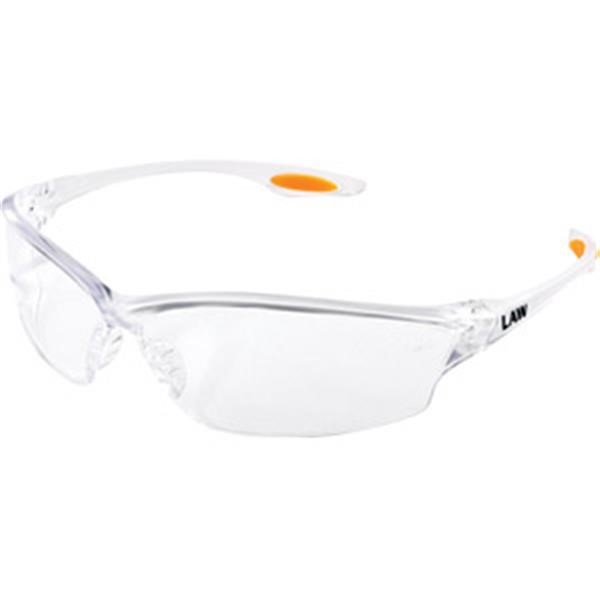 MCR Safety® Law® 2 Eyewear, Clear Temple & Lens, 1/Each