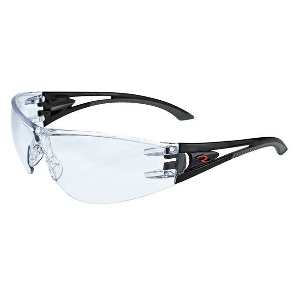 Radians® Optima™ Safety Eyewear, Black Frame, Clear Lens, 1/Each